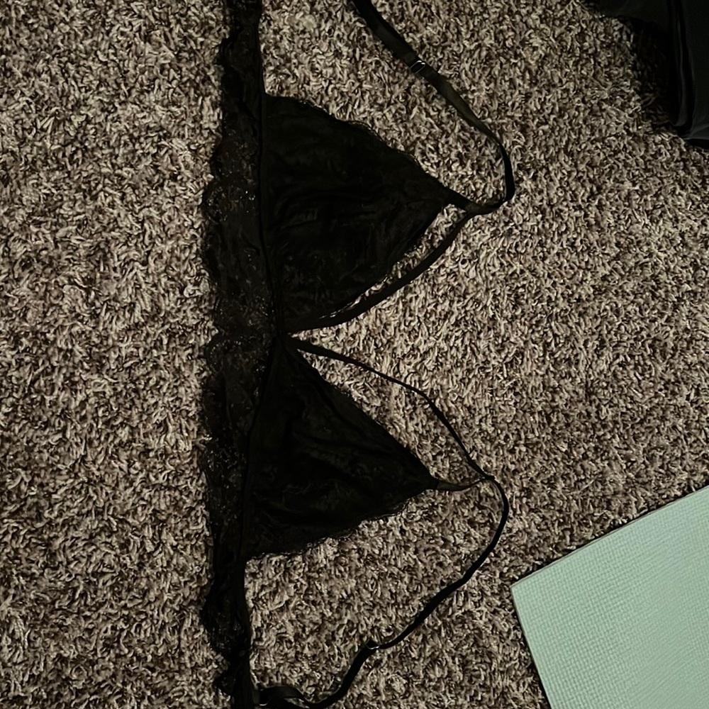 Black lace bralette